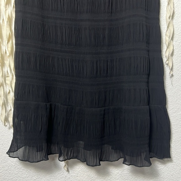 Velvet Black Short Sleeve Lace Dress Size Small - Picture 6 of 12